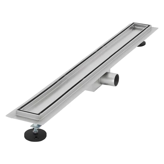 ECD Germany Sanitär caniveau douche inox 80 cm argent à carreler
