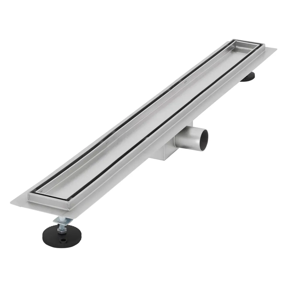 ECD Germany Sanitär caniveau douche inox 80 cm argent à carreler