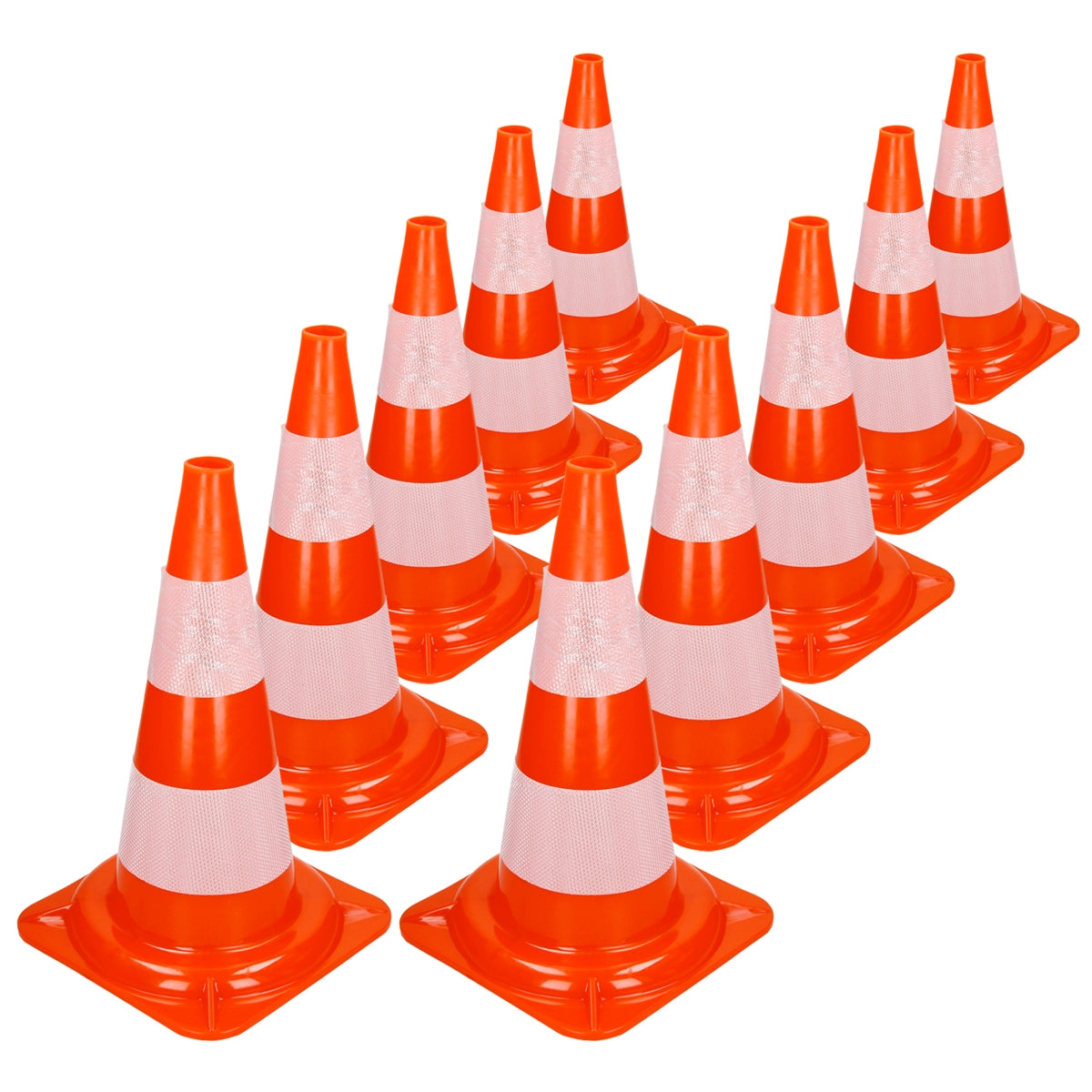 ECD Germany cône de signalisation 47 cm orange lot de 2