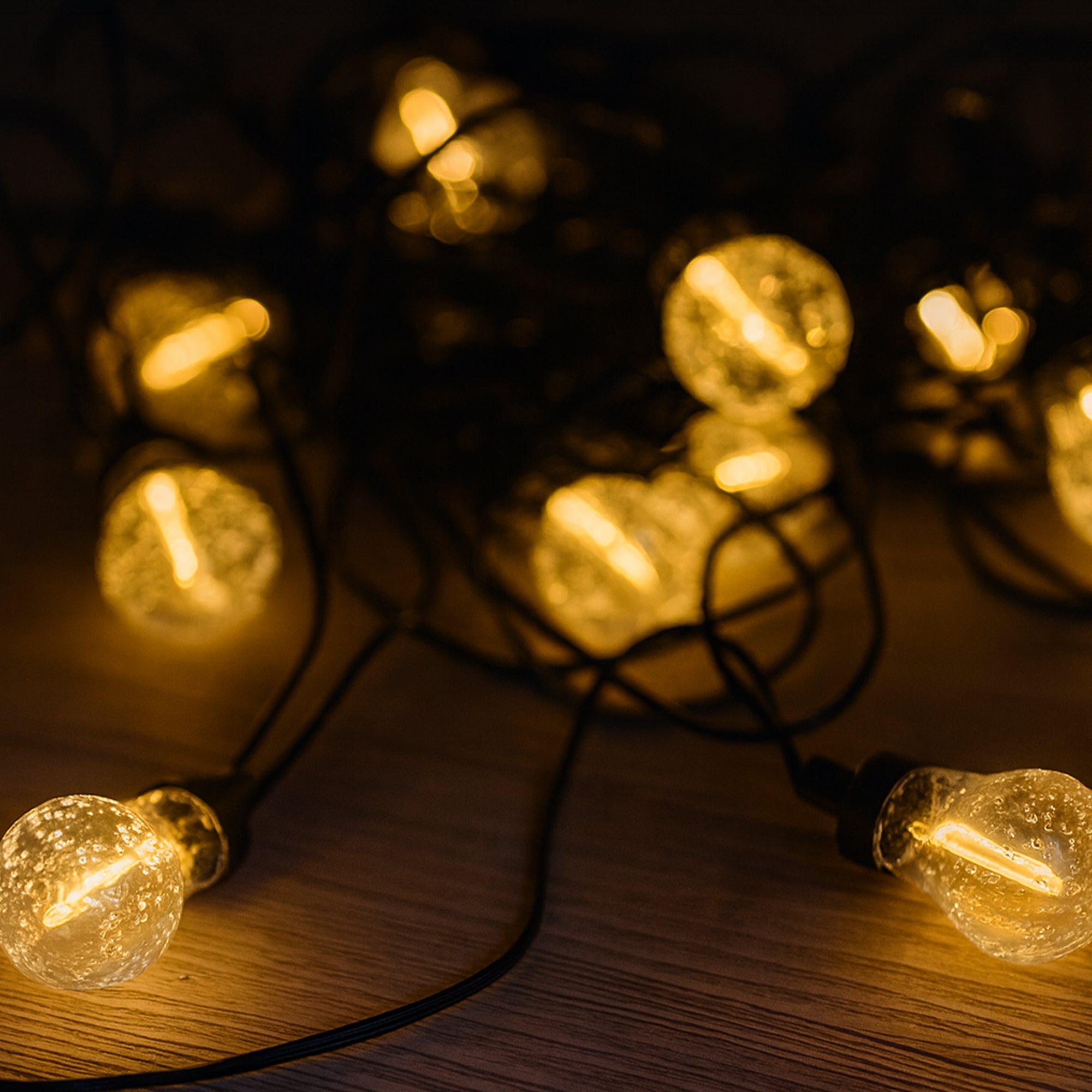 Red Deco Bubble String Light guirlande solaire 20m 25 LED