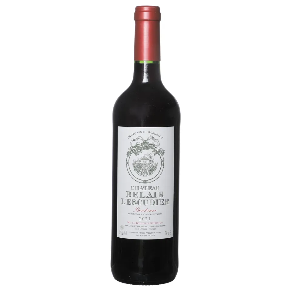 Belair L'Escudier bordeaux rouge AOC 2021 merlot