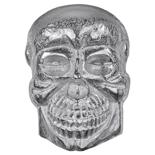 ECD Germany Haus Wohnen skull argent 42x30 cm aluminium mural