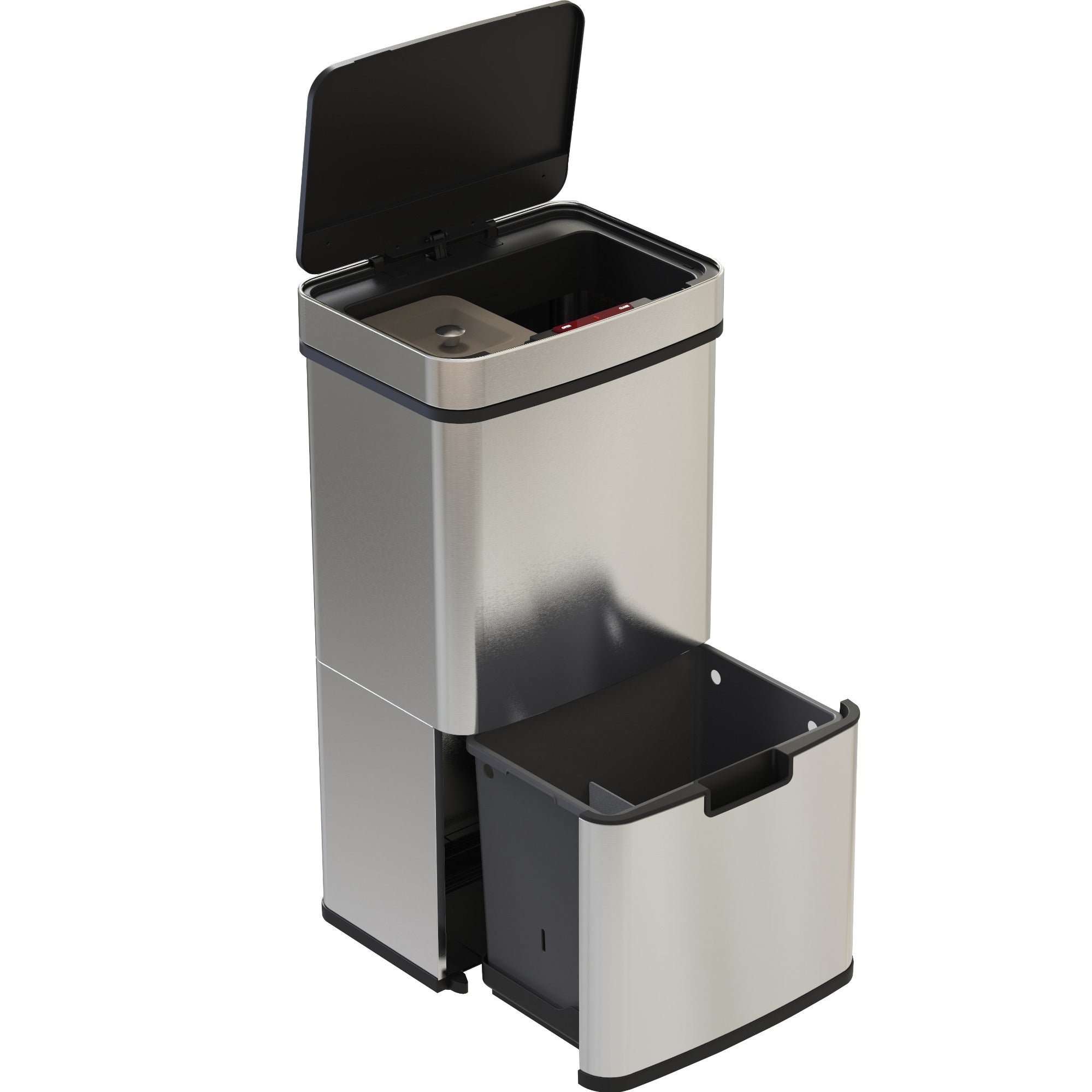Red Deco NARVIK 75L poubelle inox automatique tri sélectif