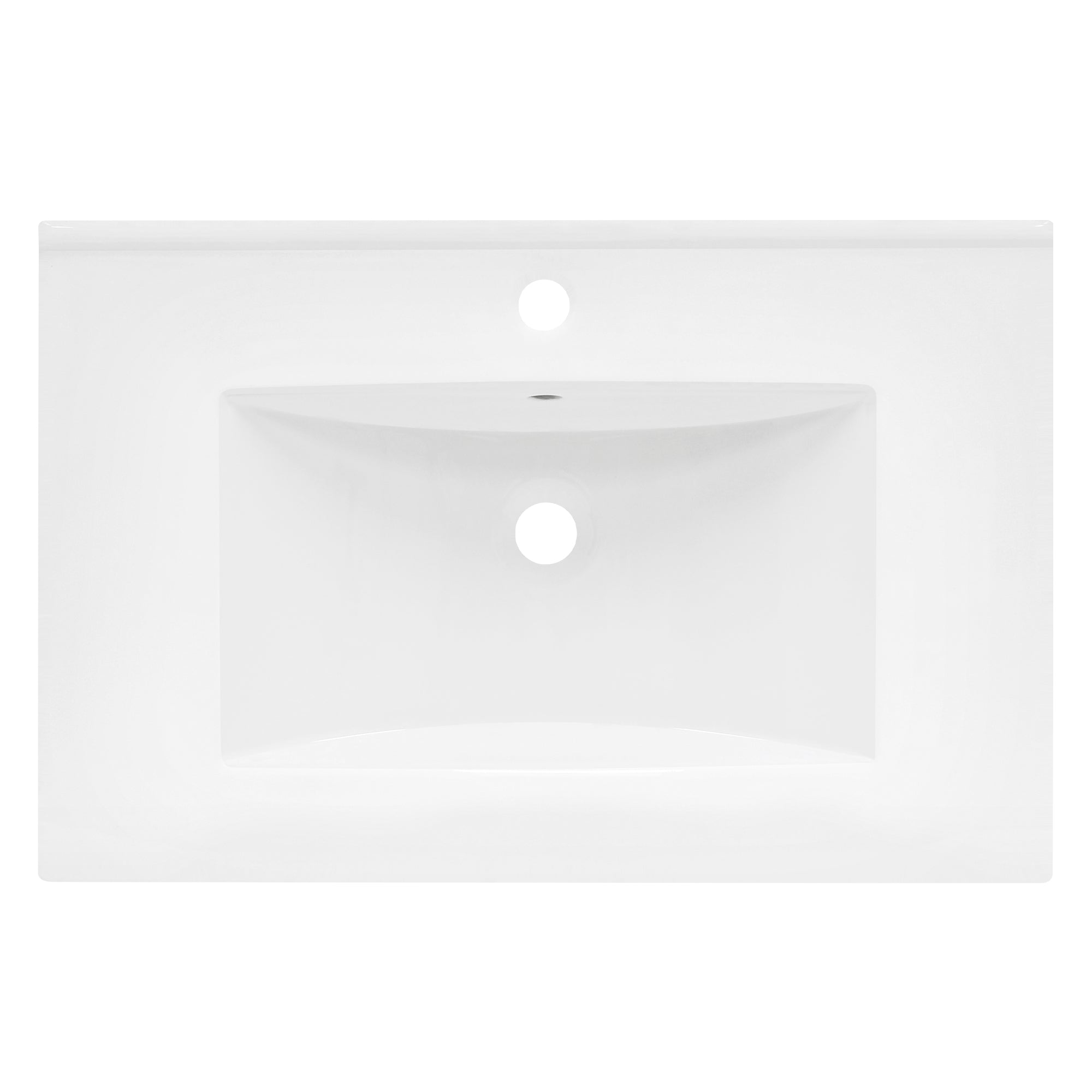 ECD Germany LuxeBath Lavabo blanc 71 cm + robinet argent