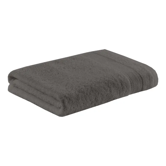 Stokomani Maison Drap de bain 90x145 cm gris éponge