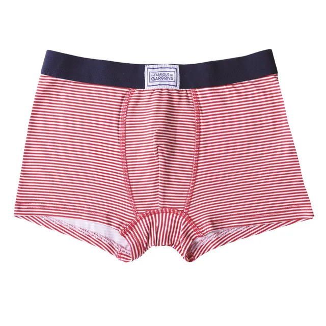 Stokomani Lot 4 boxers coton rouge garçon enfant