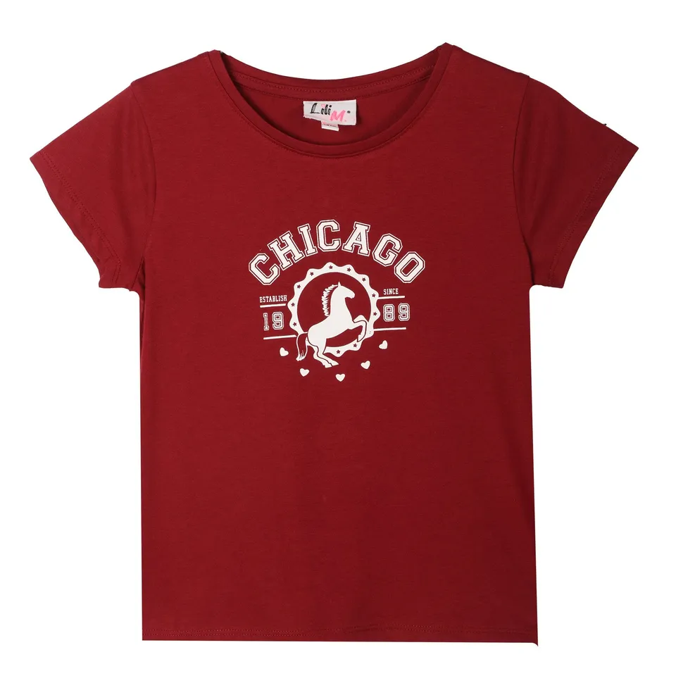 Stokomani Mode tee-shirt t-shirt rouge enfant 03A coton