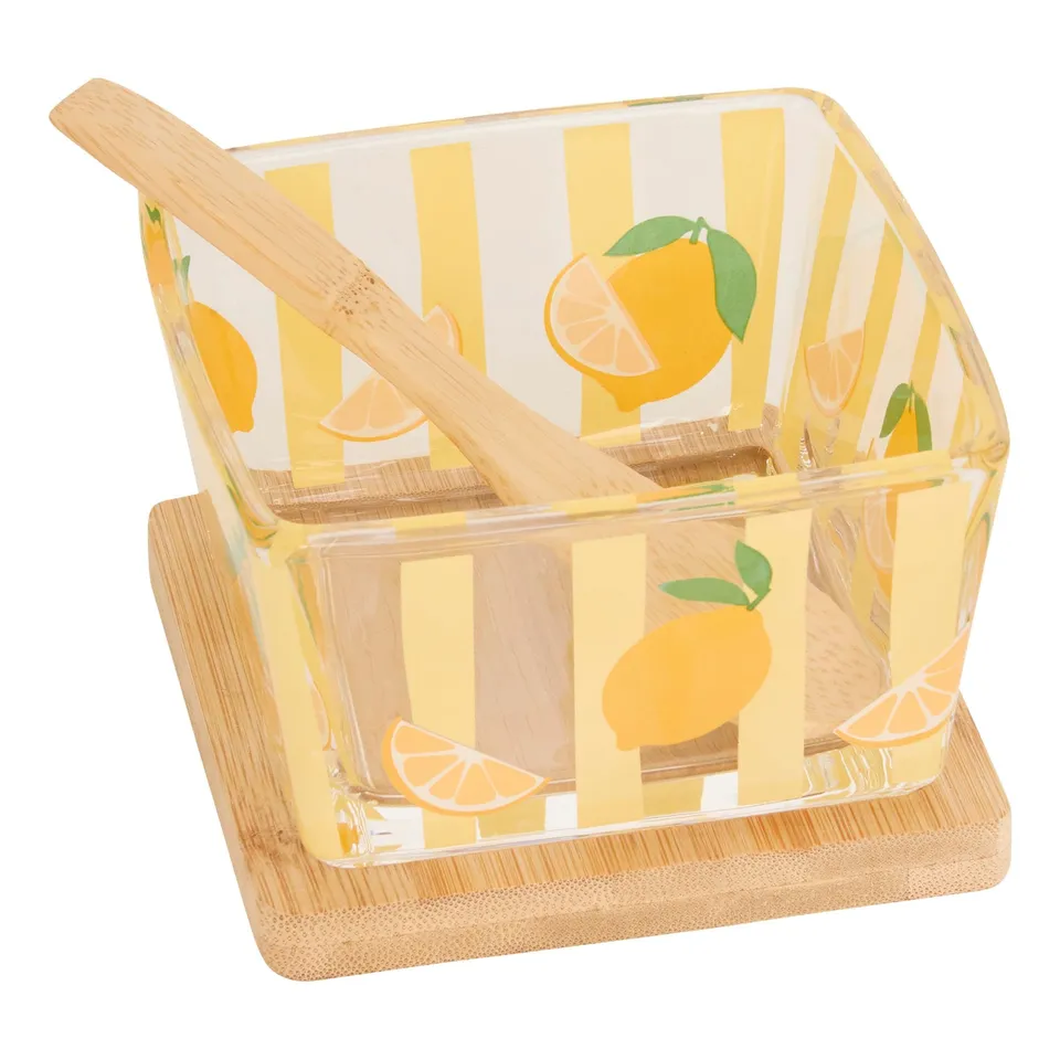 Stokomani Maison Lot 3 coupelles apéritives fruits verre bambou