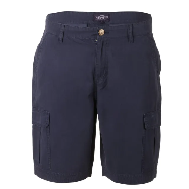 Stokomani Bermuda cargo bleu foncé short homme coton taille 44