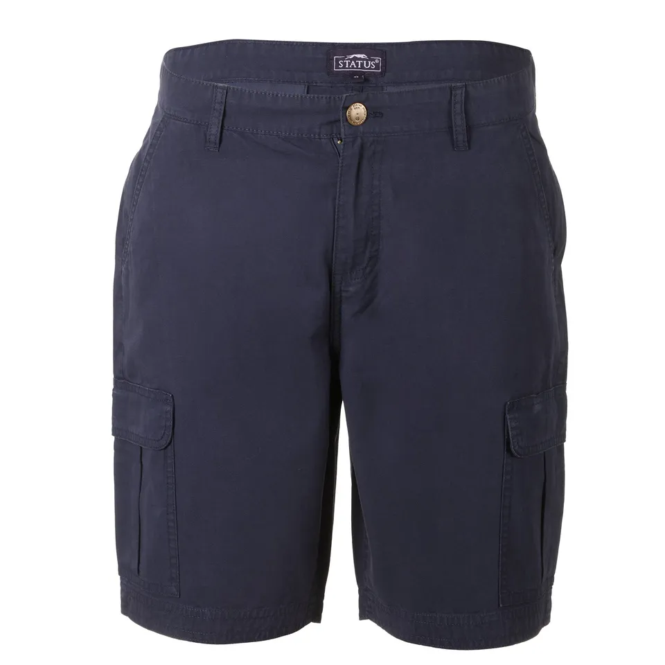Stokomani Bermuda cargo bleu foncé short homme coton taille 44