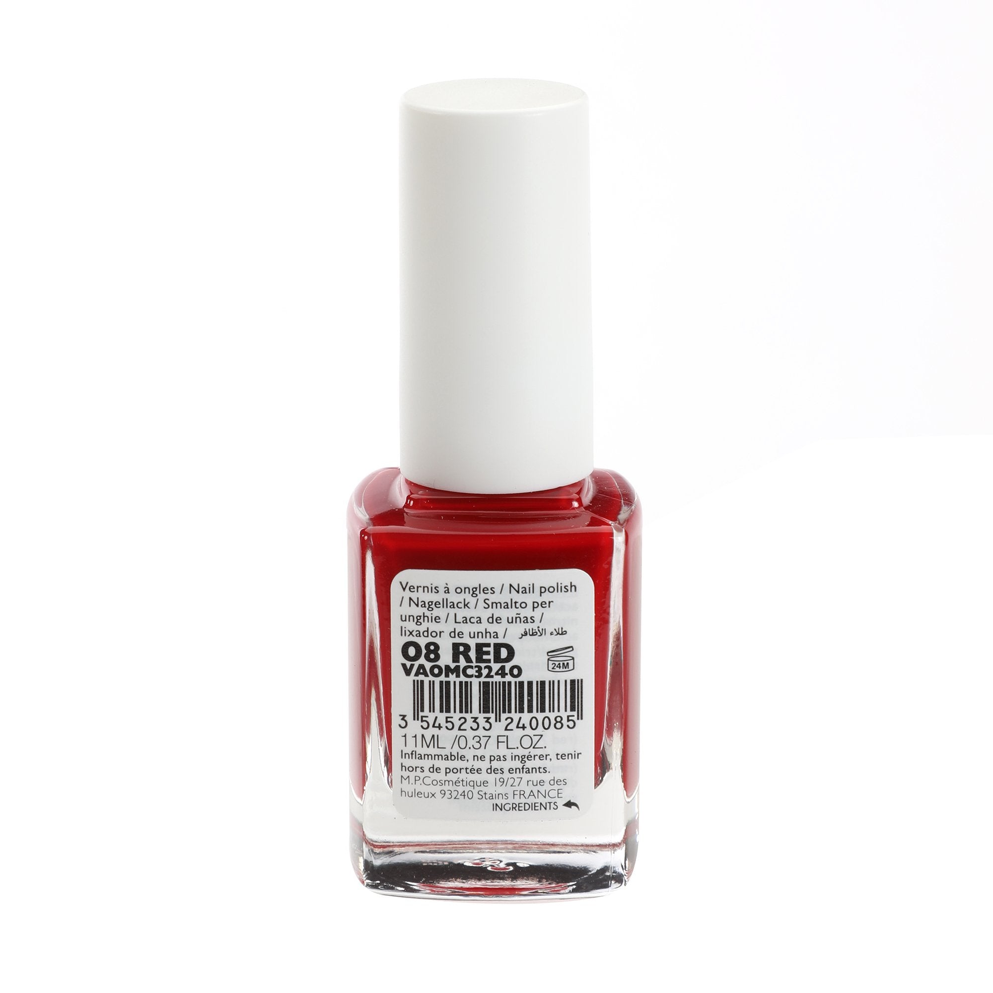 Miss Cop vernis à ongles 08 rouge couvrant longue tenue
