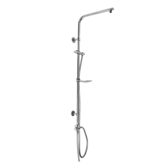 ECD Germany Sanitär Barre douche 105 cm chromé ovale sans tête