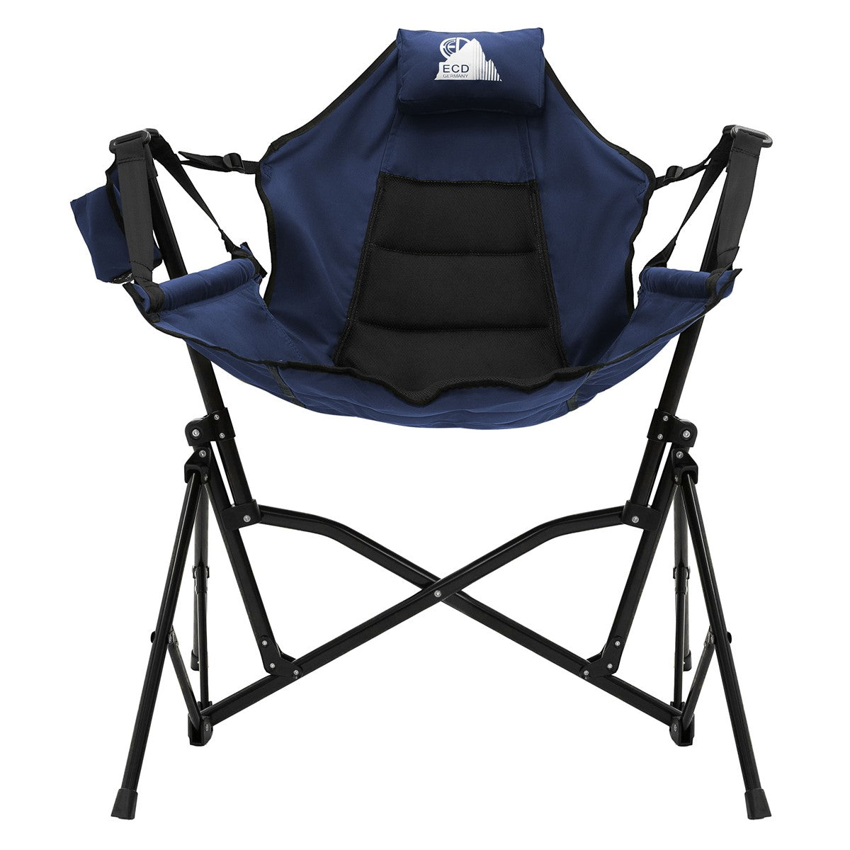 ECD Germany Sport & Freizeit chaise camping bleue avec porte-gobelet