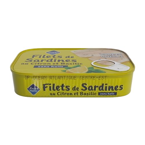 Leader Price filets de sardines citron basilic 80g