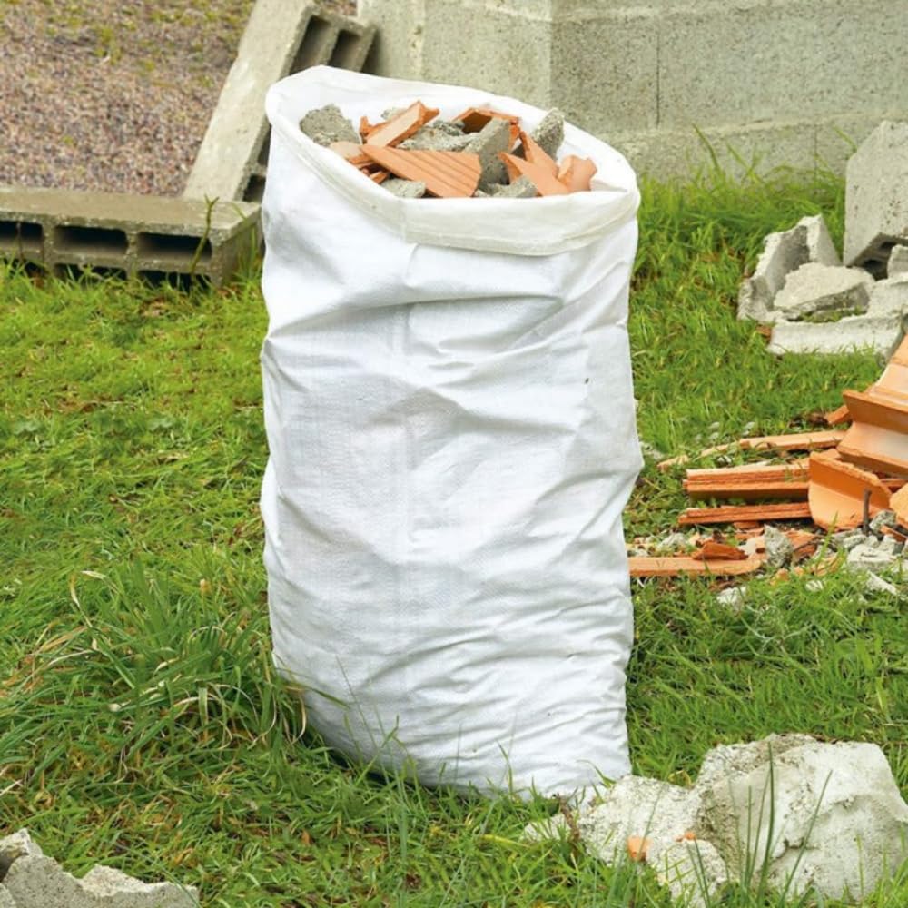 Shop-Story Rubbag lot 5 sacs 70 L blanc 30 kg polypropylène