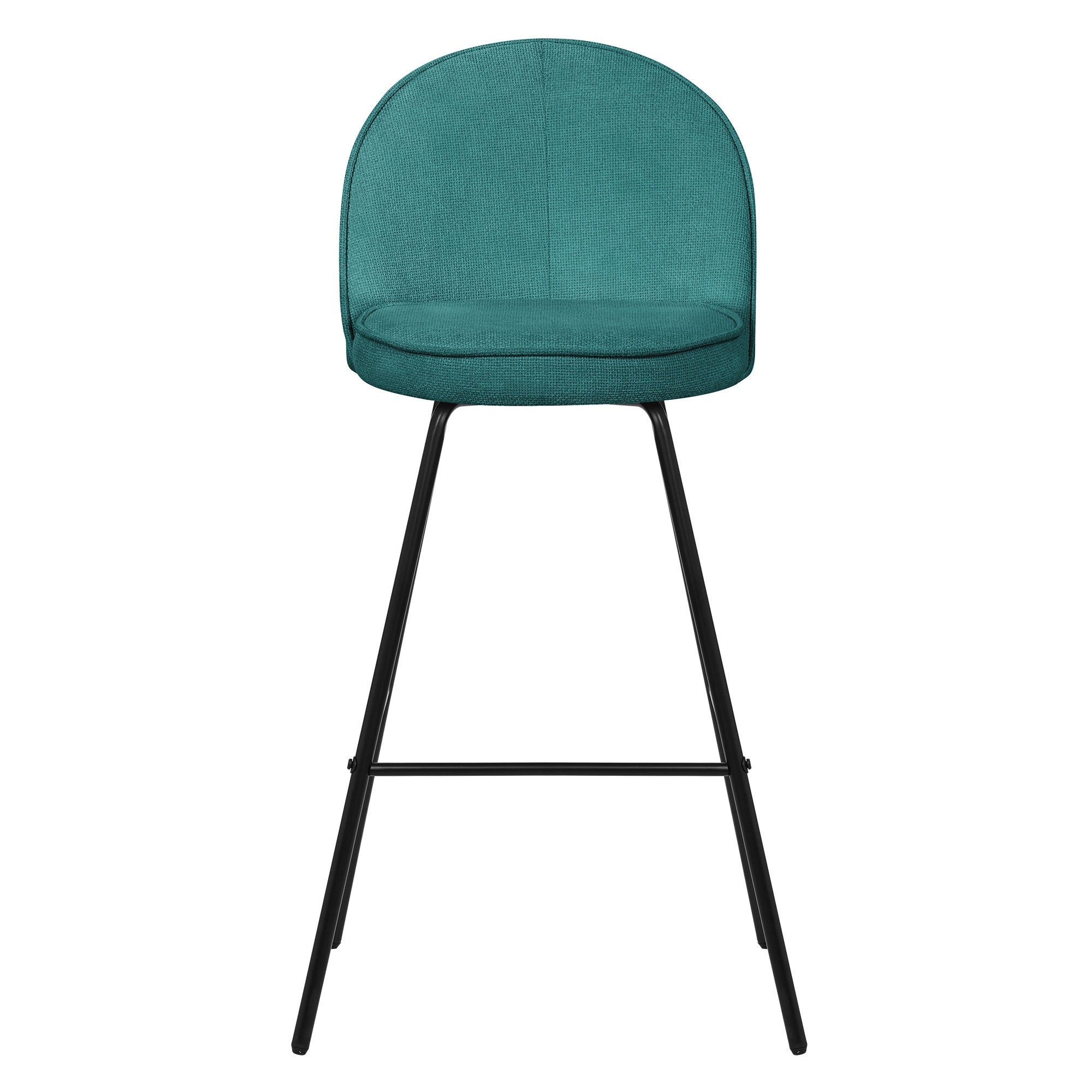 ECD Germany Möbel tabourets bar pétrole lot 4 tissu dossier