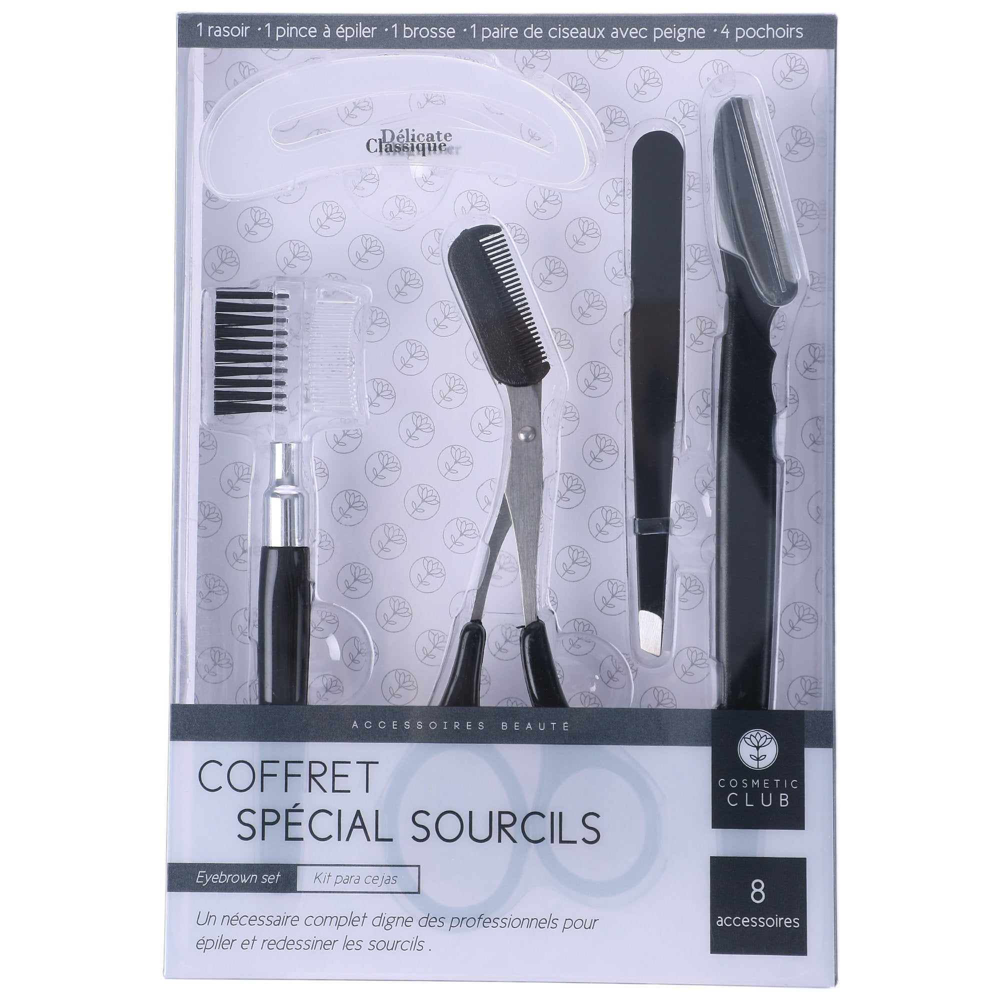 Stokomani coffret sourcils 8 pièces maquillage yeux
