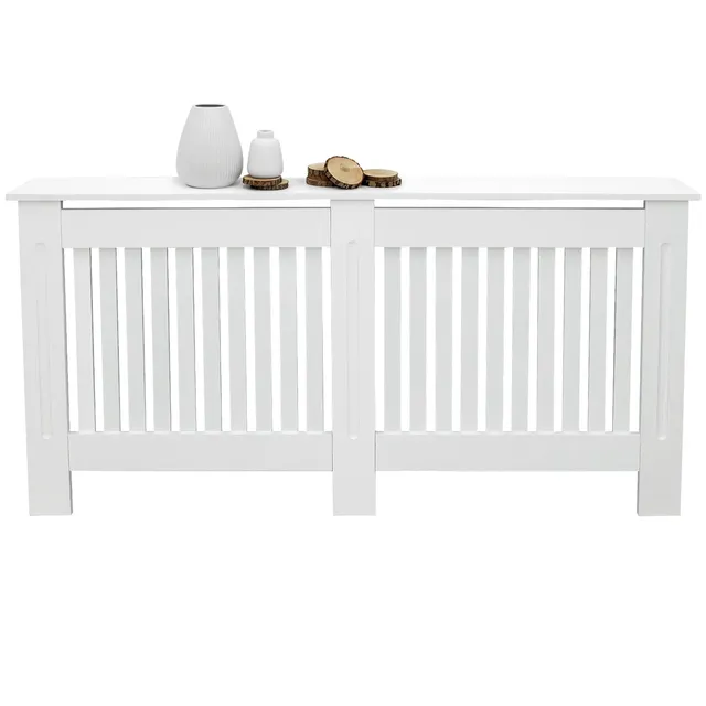 ECD Germany Heizungen cache radiateur blanc 152x19x82 MDF