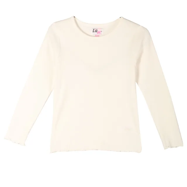 Stokomani Mode tee-shirt côtelé beige enfant 03A-12A