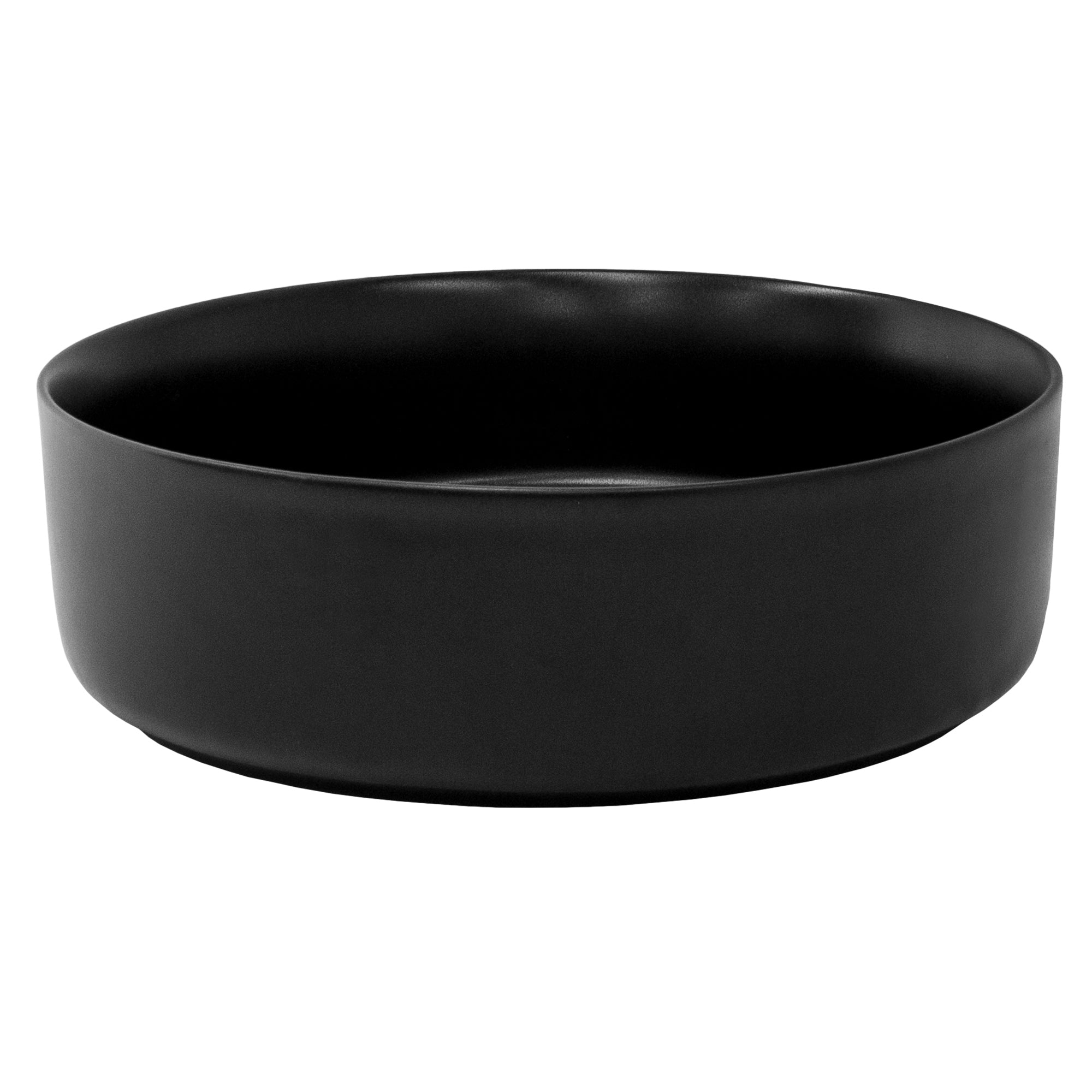 LuxeBath vasque ronde céramique noir 355 mm à poser