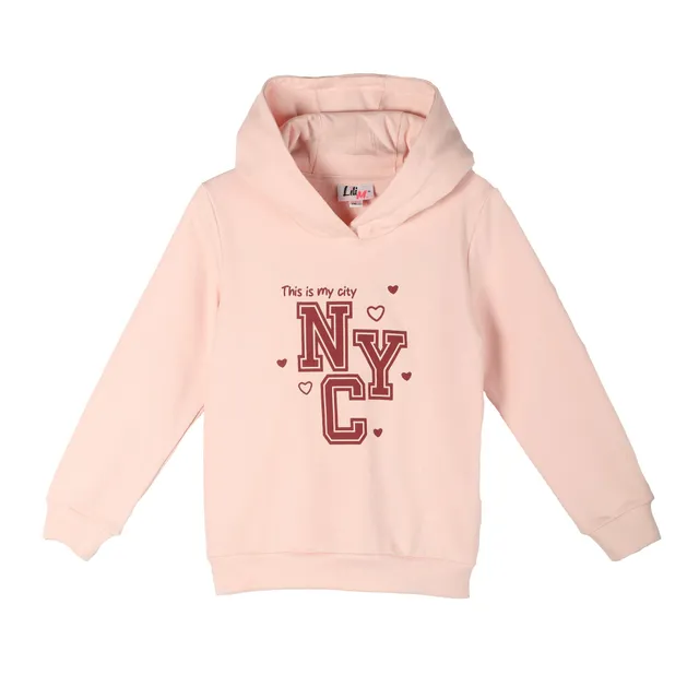 Sweat à capuche enfant beige pull coton