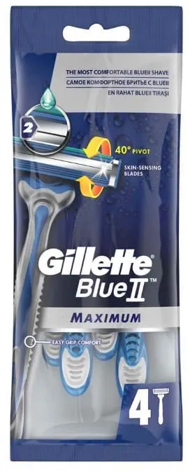 Gillette Blue II Maximum rasoir jetable x4 lames doubles