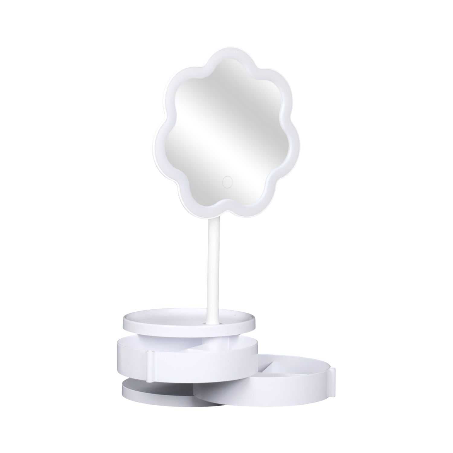 Miroir Nuage LED avec Rangement Coiffeuse Beauté