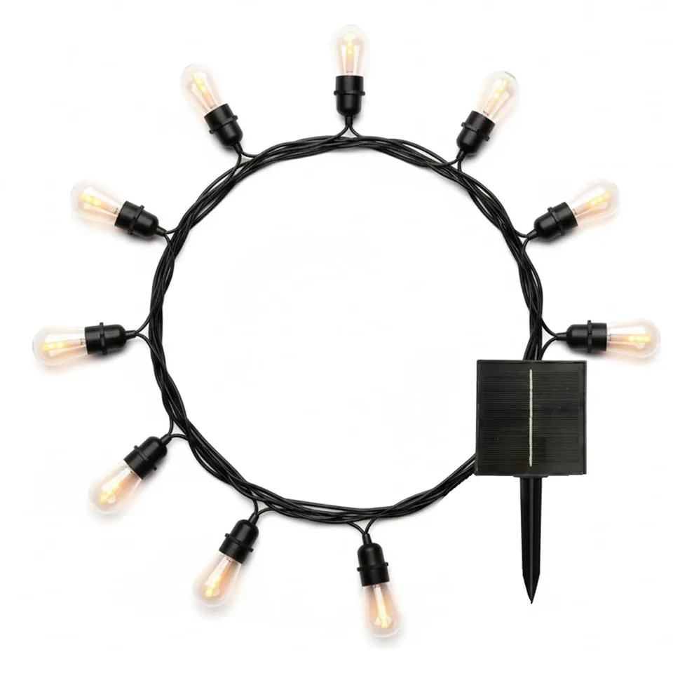 Red Deco Flame String Light guirlande solaire 8m 10 LED