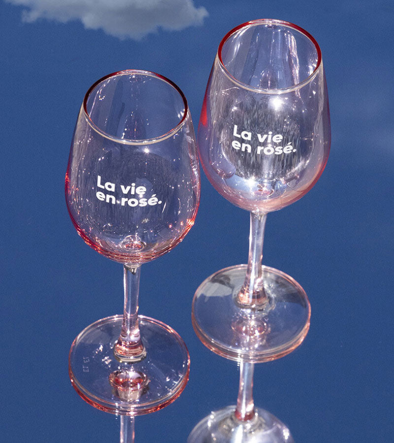 L'avant gardiste La vie en rosé set 2 verres vin