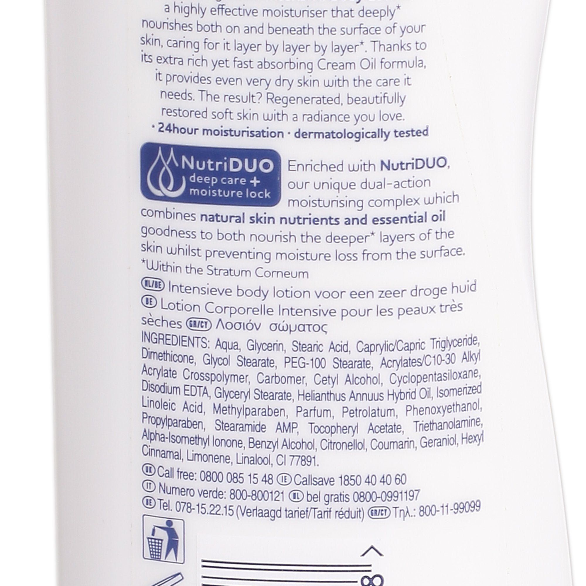Dove Lait Corps Intensif Peaux Très Sèches Hydratant