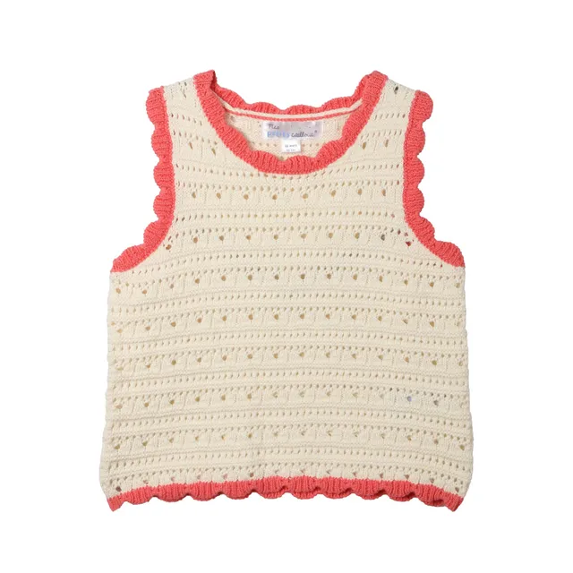 Ensemble short débardeur crochet enfant 12M coton