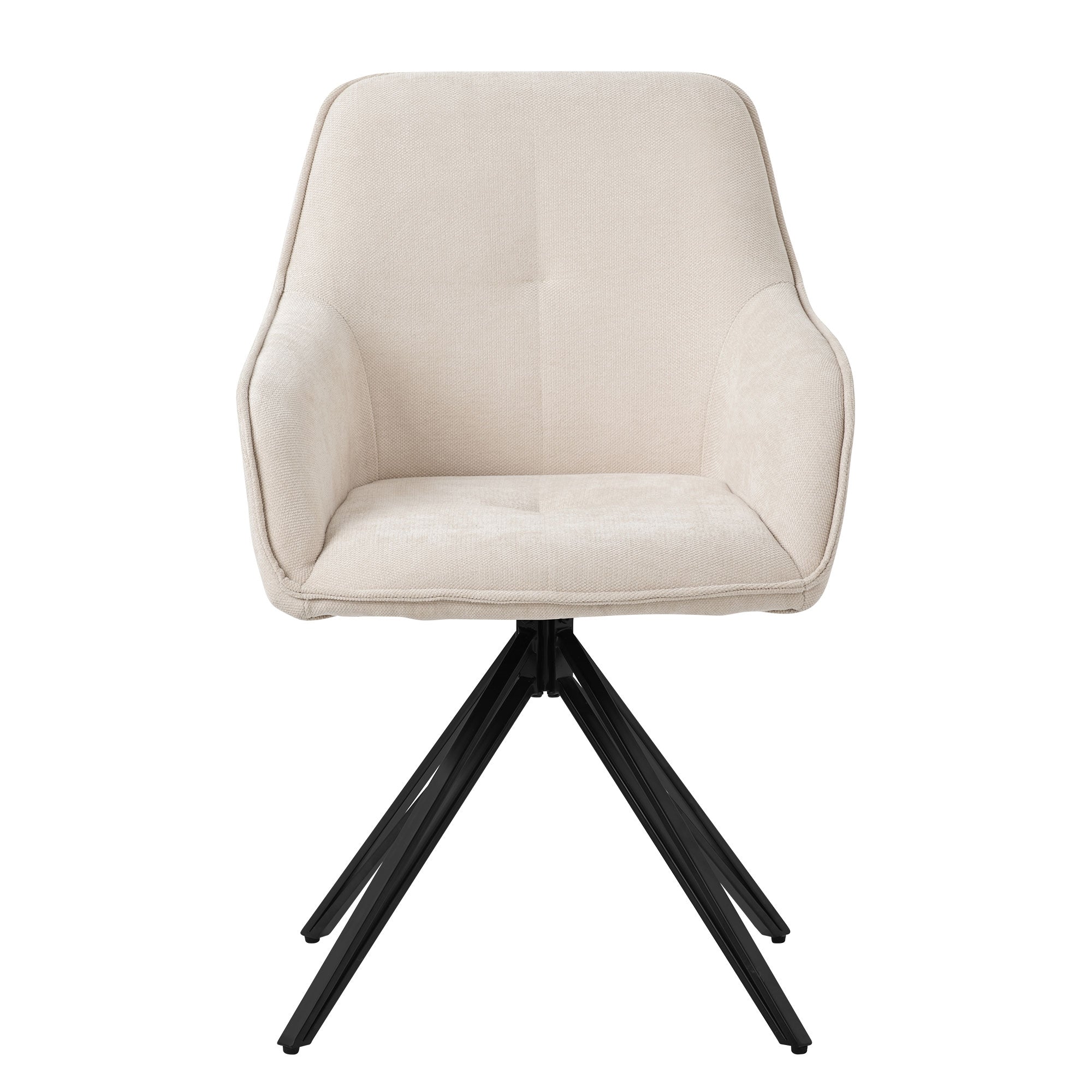 ECD Germany Möbel chaise salle à manger pivotante vieux rose lot de 2