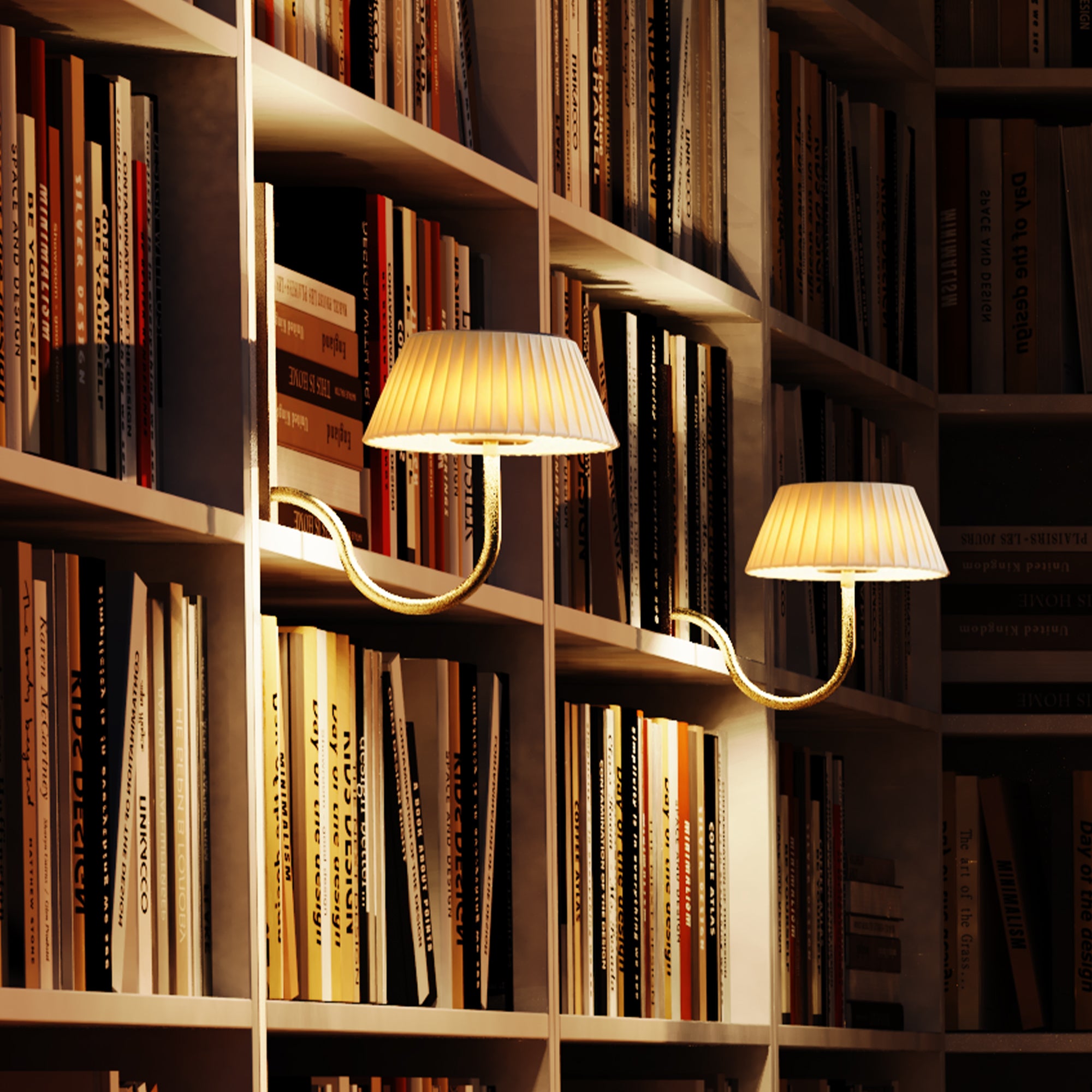 Red Deco Libra Matt Gold applique bibliothèque LED doré H28,5 cm
