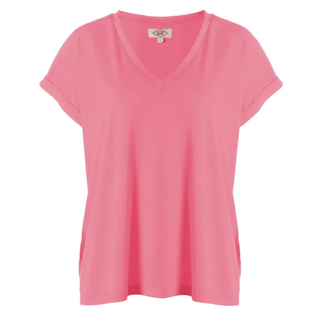 Stokomani Mode tee-shirt fluide rose manche courte M