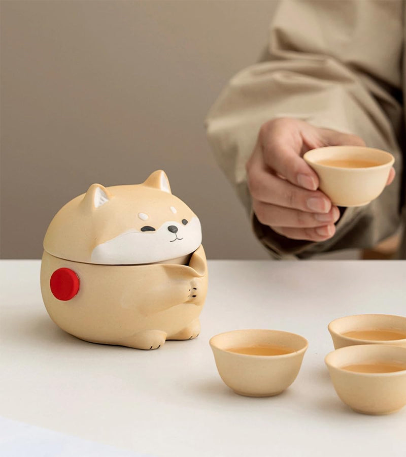 L'avant gardiste Shiba service à thé tasses chien mignon