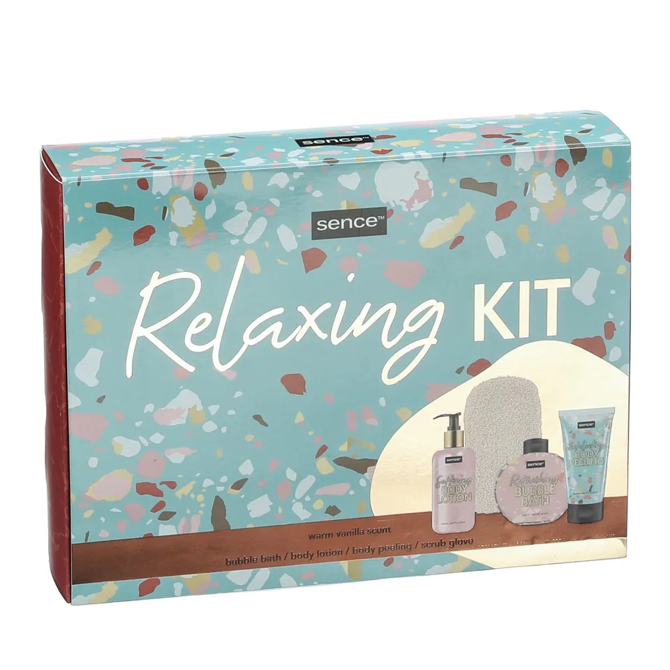 Sence Relaxing coffret bain gel gommage lotion gant