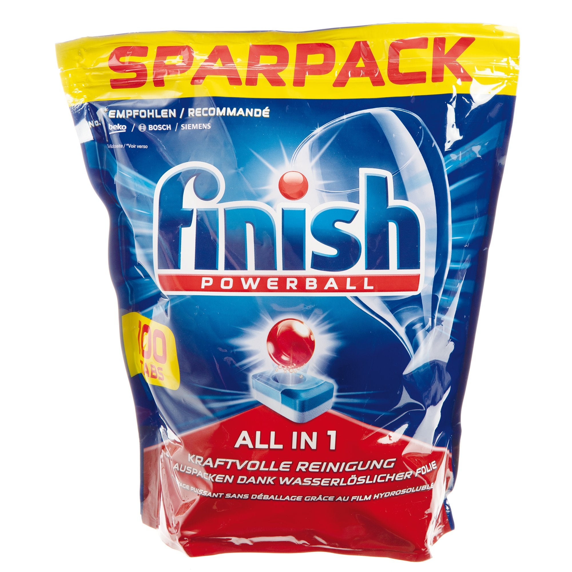 Finish All in 1 tablettes lave-vaisselle 100 pièces