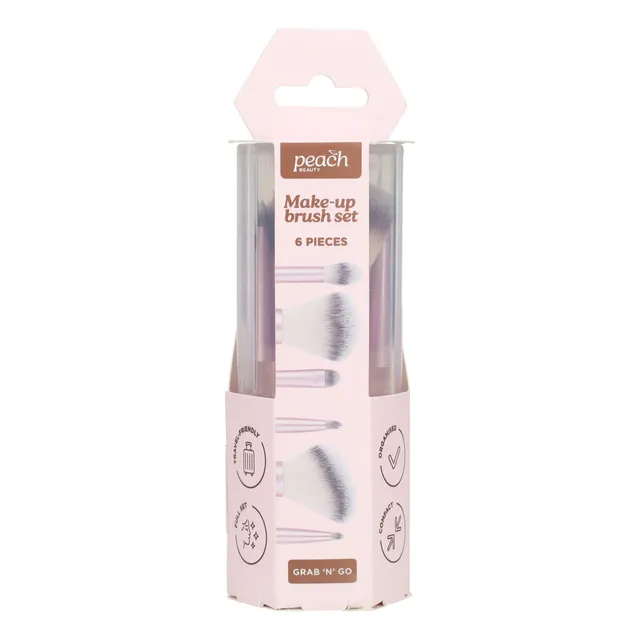 Stokomani Beauté Coffret 6 Pinceaux Maquillage Voyage Doux