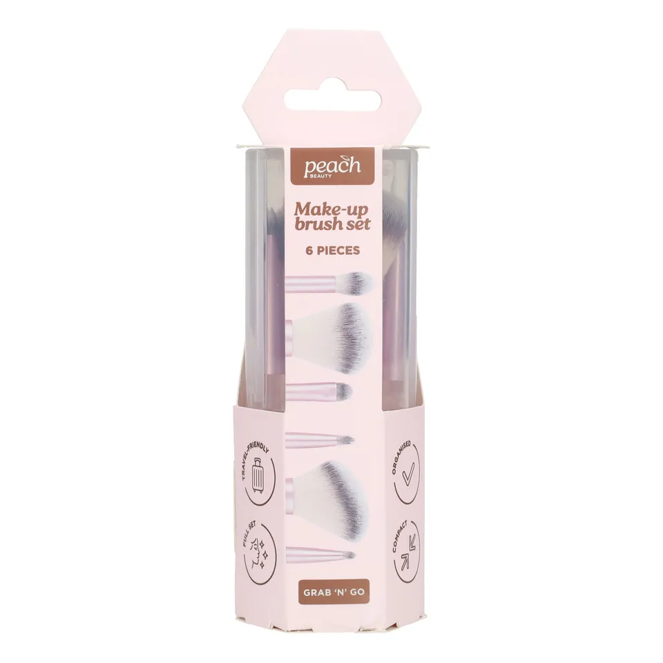 Stokomani Beauté Coffret 6 Pinceaux Maquillage Voyage Doux
