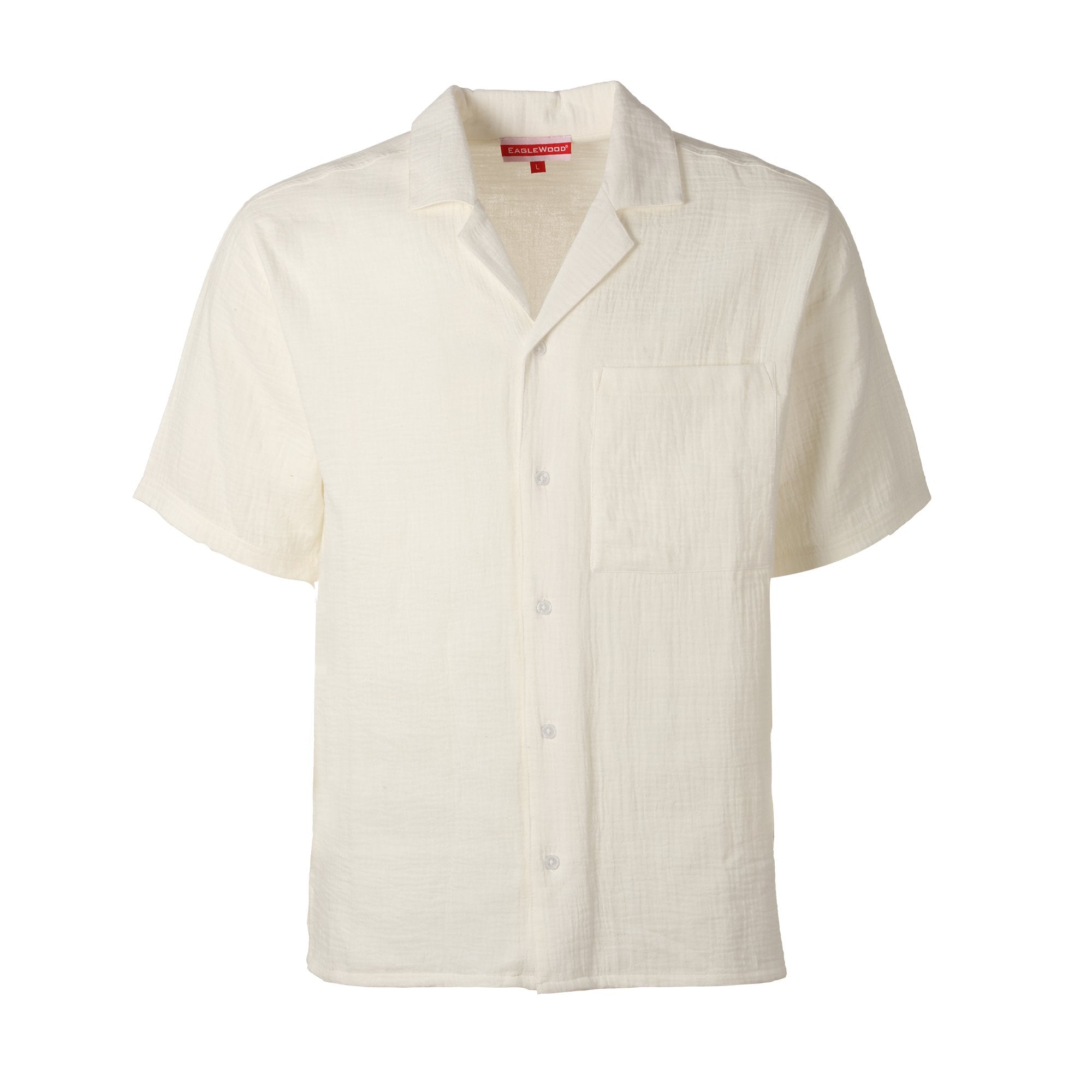 Stokomani Mode chemise manche courte gaze coton beige homme M