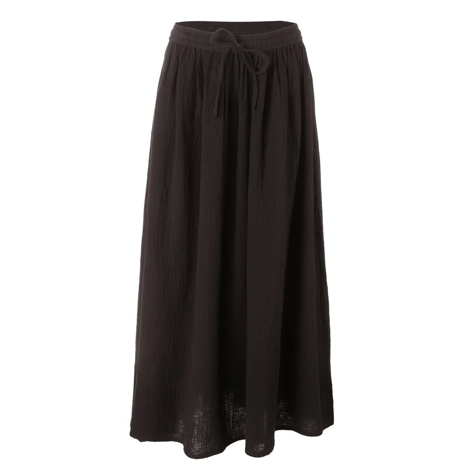 Stokomani Mode Jupe Longue Gaze Coton Noir Taille 38