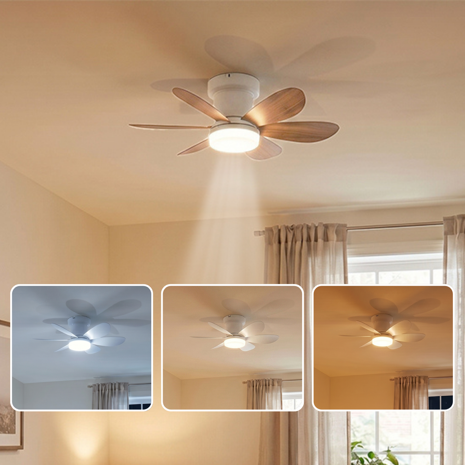 Red Deco Mistral ventilateur plafond LED 52cm télécommande