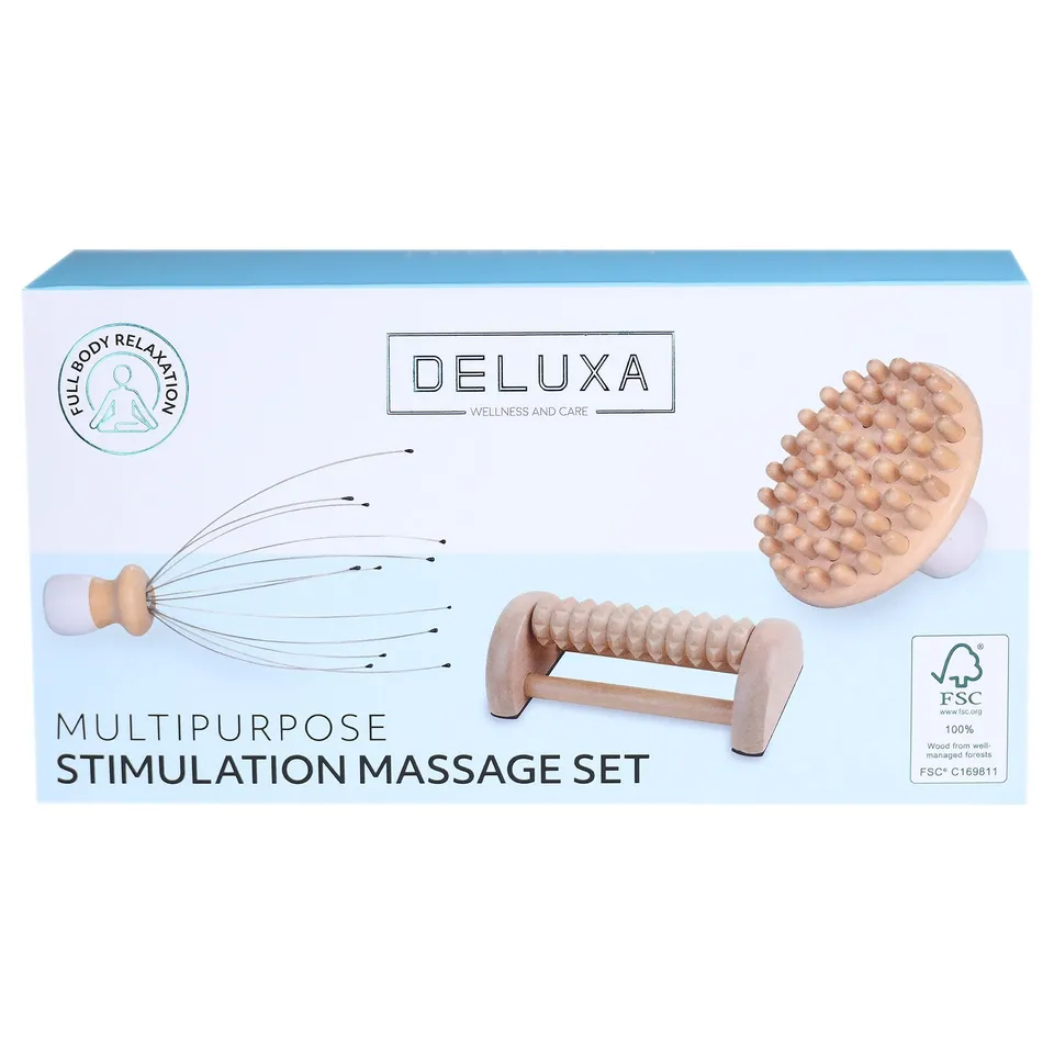 Stokomani Beauté set massage bois 3 pièces
