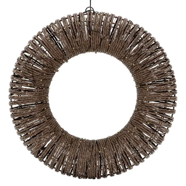 ECD Germany couronne de Noël LED 38 cm blanc chaud métal