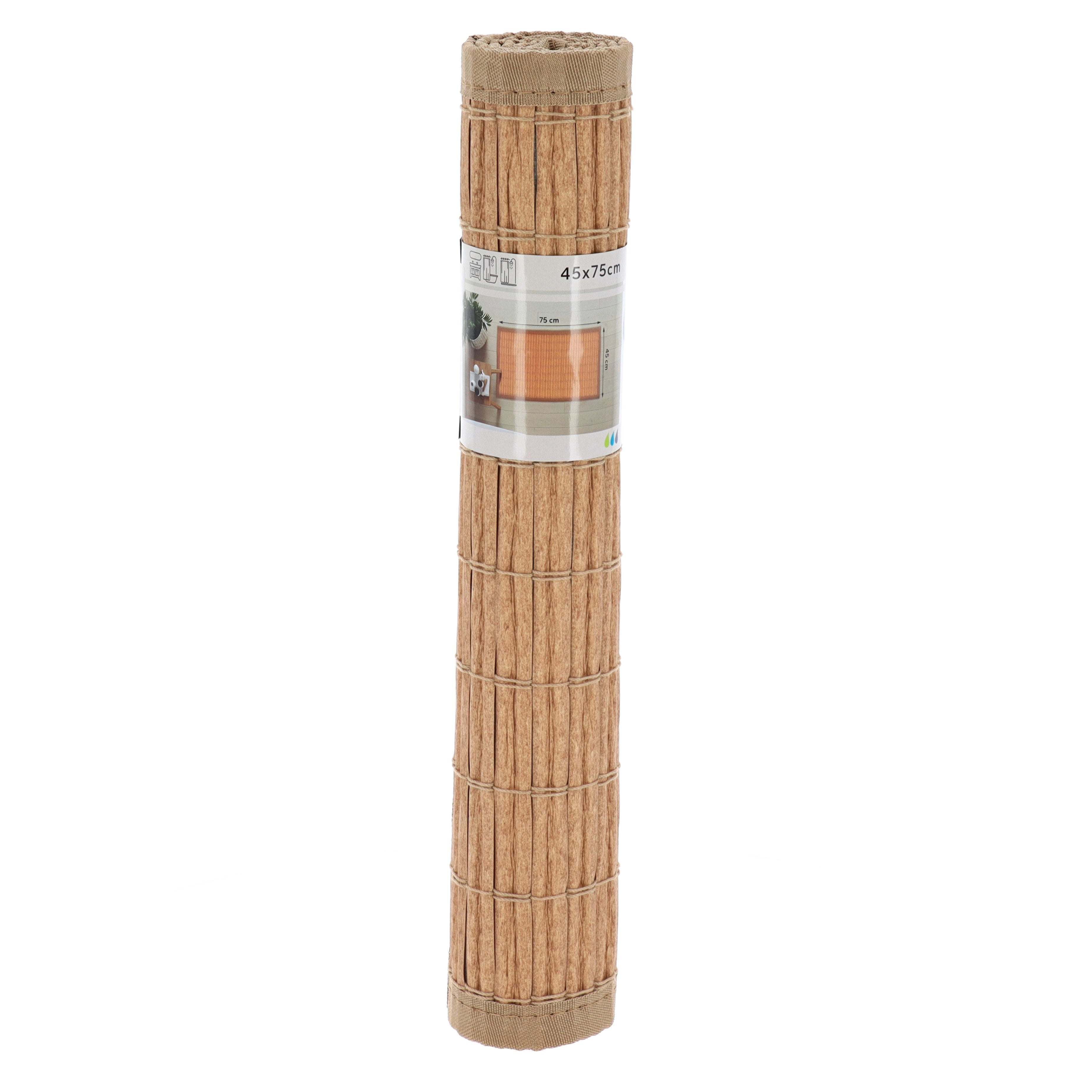 Stokomani Maison tapis rotin naturel 45x75 cm