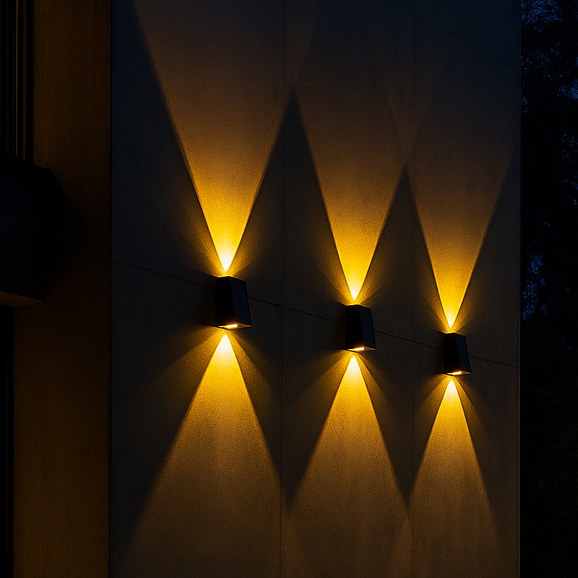 Red Deco Brio Lot 2 Appliques Solaires LED Blanc Chaud H11,5cm