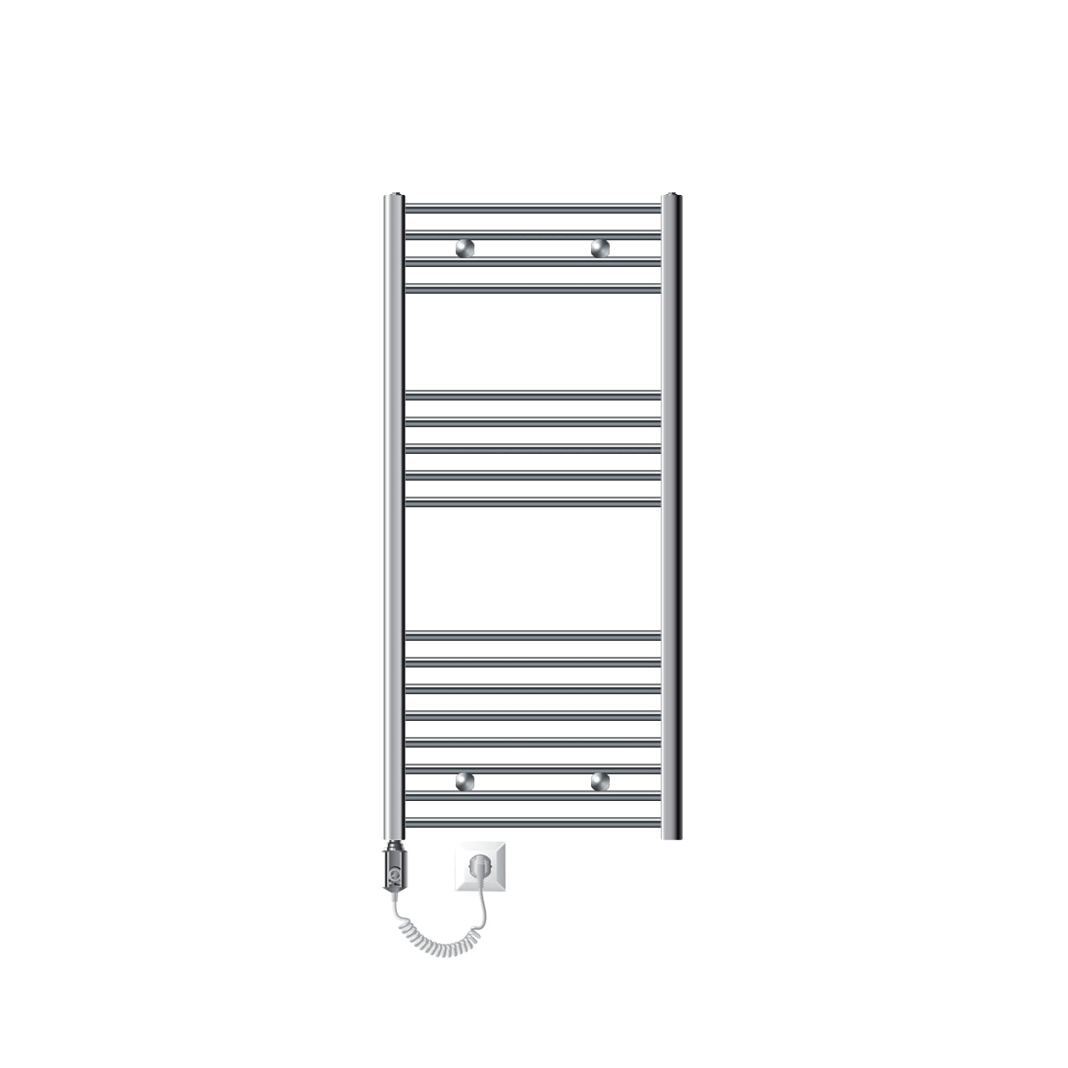 ECD Germany Heizungen sèche-serviettes électrique 1200W chrome 600x1200