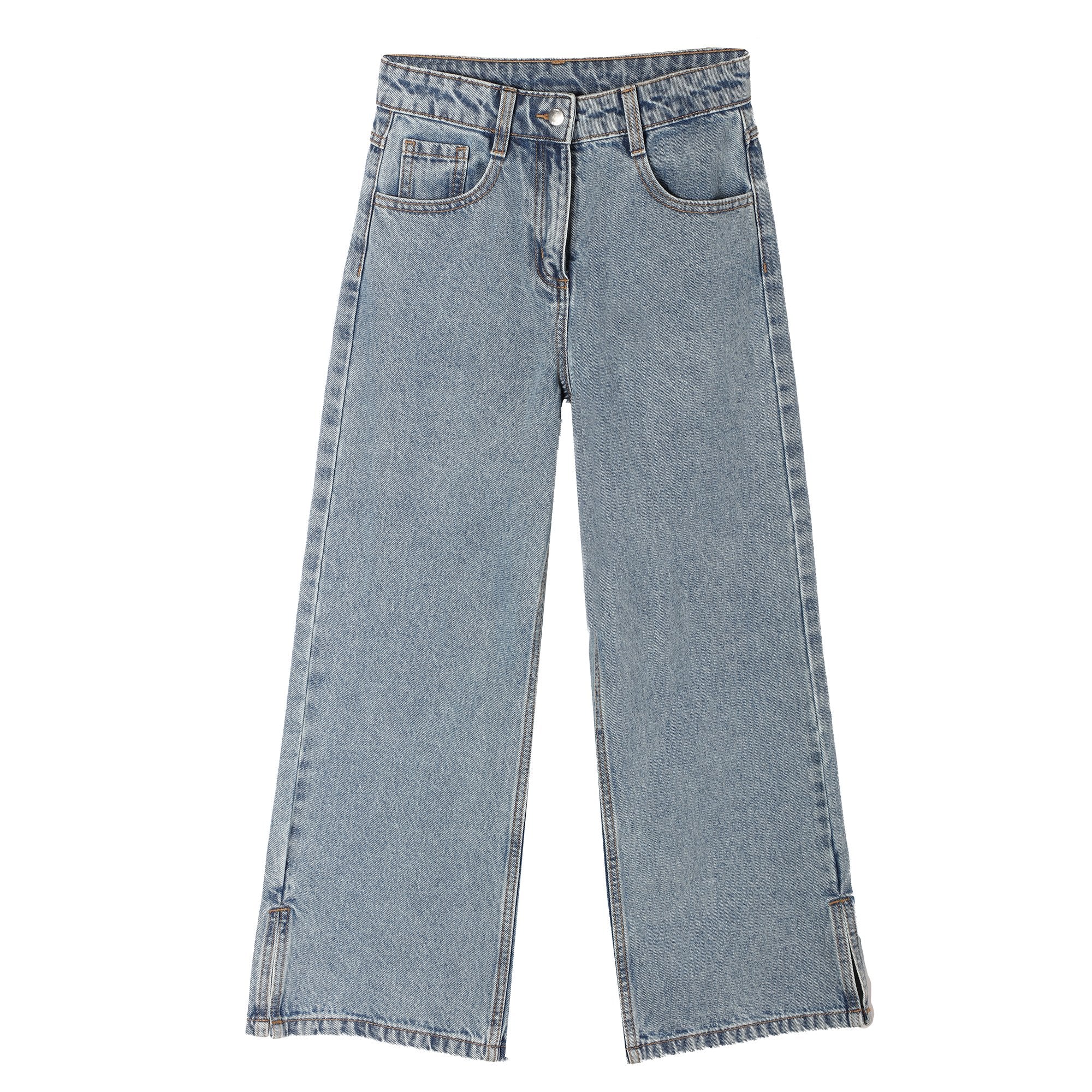 Jean wide leg bleu enfant pantalon large coton
