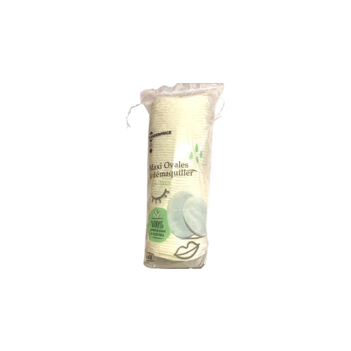 Leader Price Maxi carrés démaquillants coton x60 ultra doux