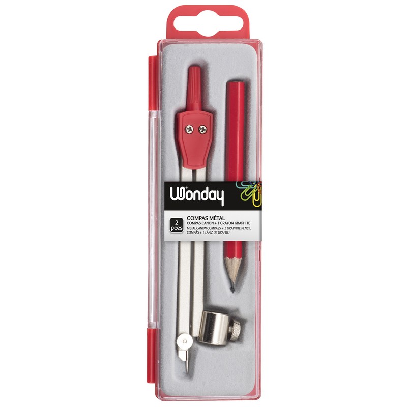 Safe Tool Fournitures scolaires coffret compas canon crayon